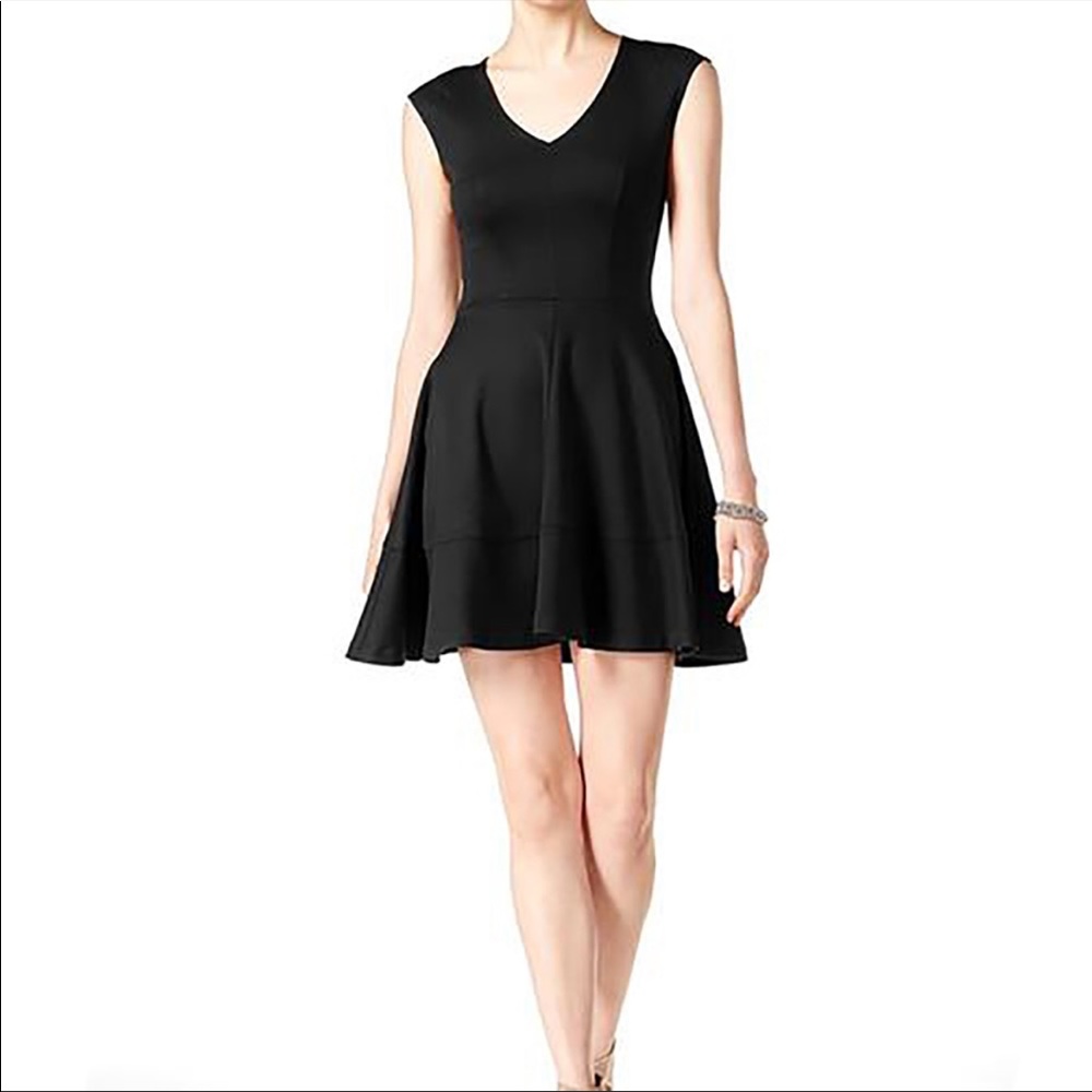 Bar III Black Fit and Flare Dress Size Large